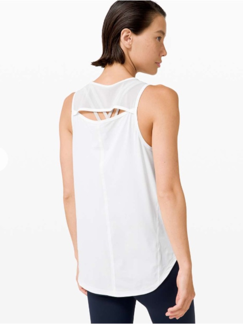 lululemon athletica White Sculpt Tank with Mesh Back